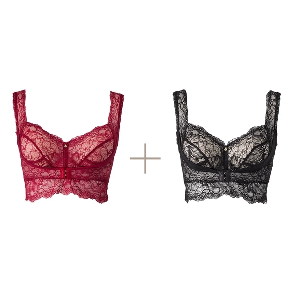 凛とルームブラ／ベリーレッド&ブラック(S)